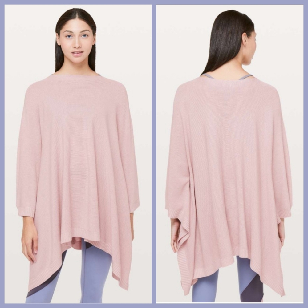 💗Lululemon💗 - Heathered Misty Pink Divinity Scarf Poncho